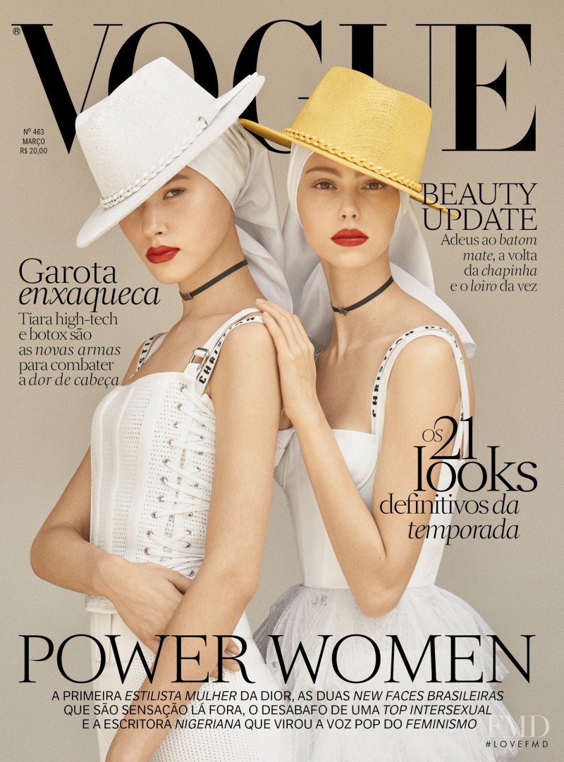 Angelica Erthal, Lorena Maraschi featured on the Vogue Brazil cover from March 2017