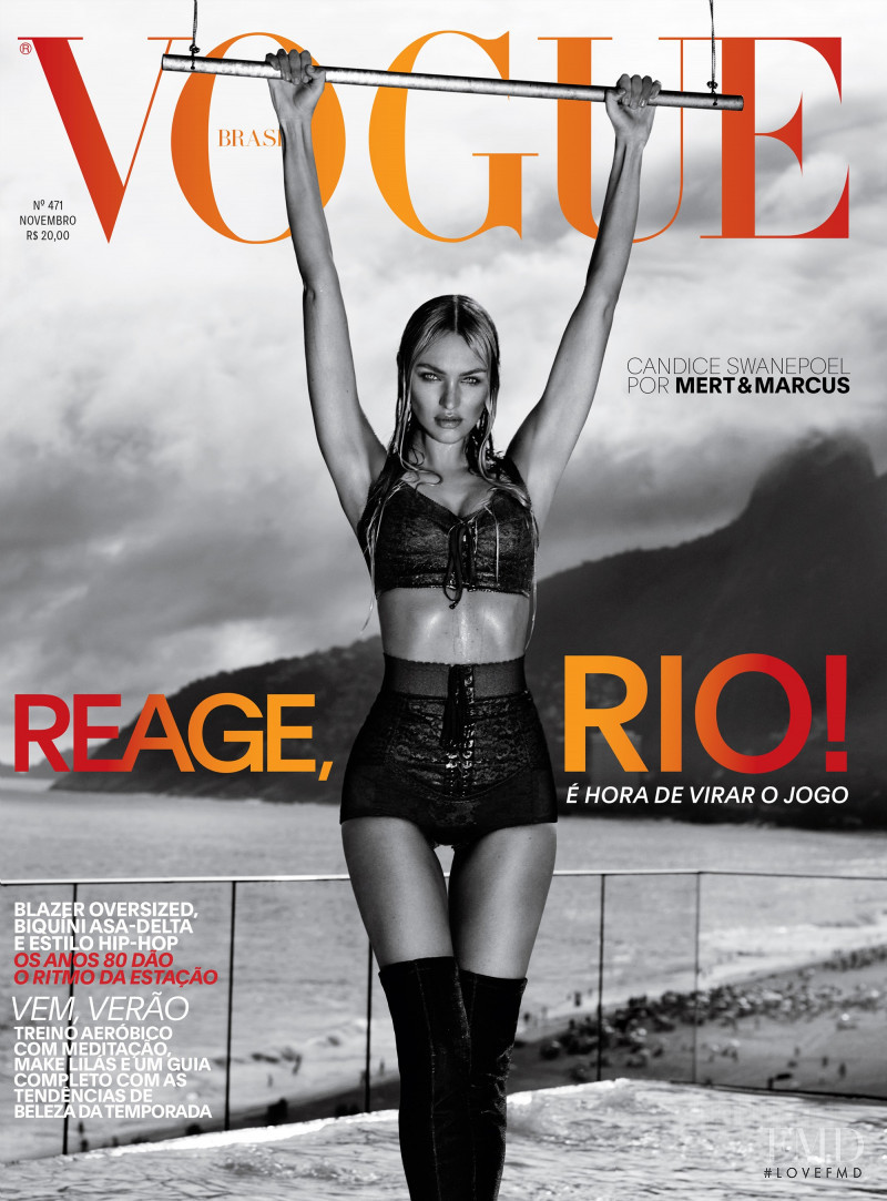Candice Swanepoel featured on the Vogue Brazil cover from November 2017