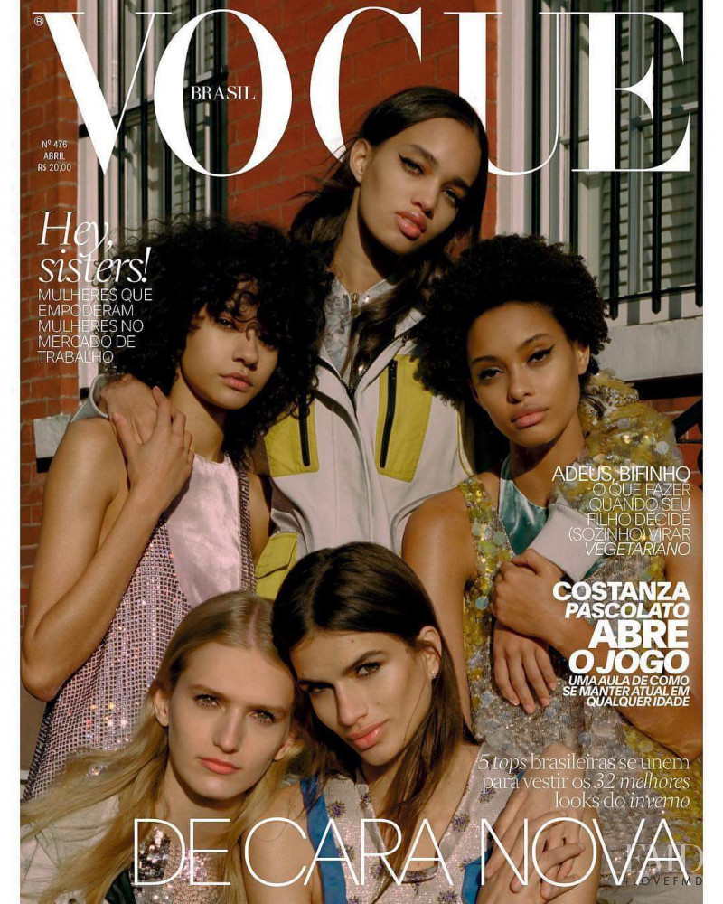 Ellen Rosa, Linda Helena featured on the Vogue Brazil cover from April 2018
