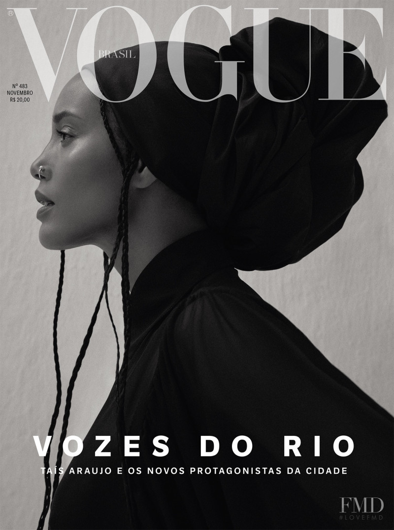 Taís Araujo featured on the Vogue Brazil cover from November 2018