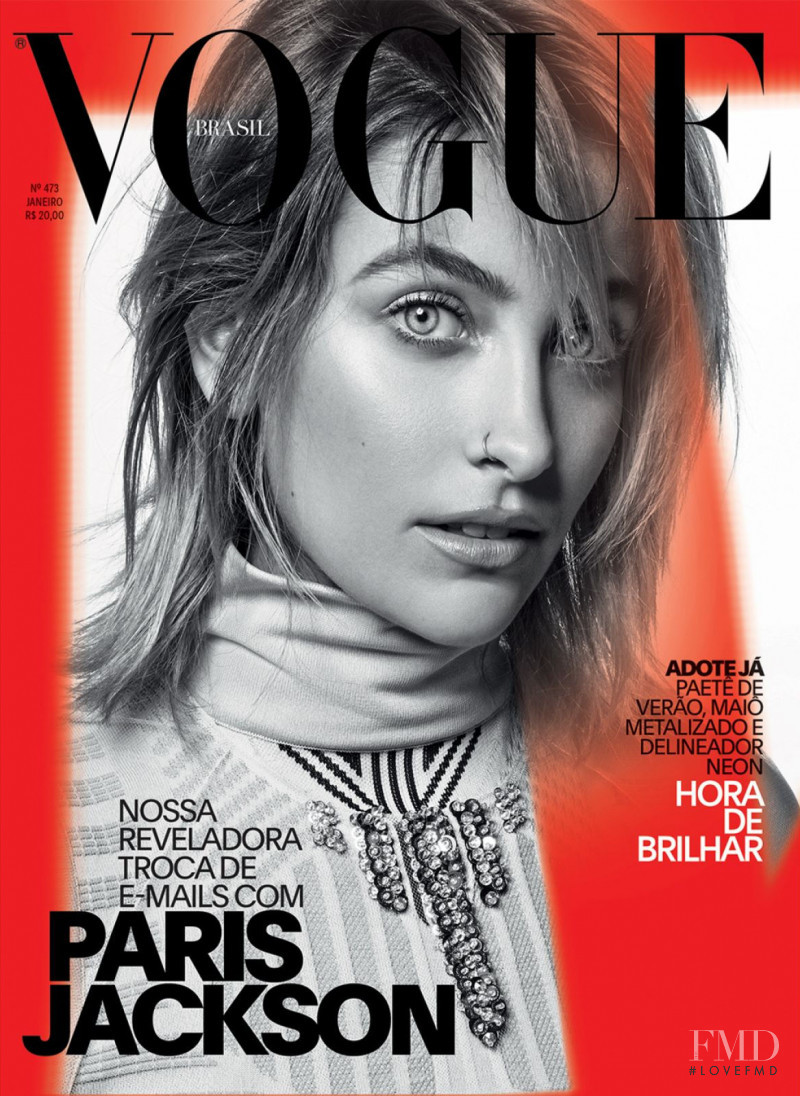 Paris Jackson featured on the Vogue Brazil cover from January 2018