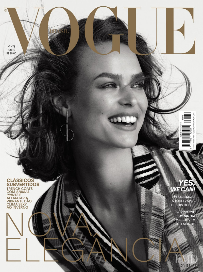 Birgit Kos featured on the Vogue Brazil cover from June 2018