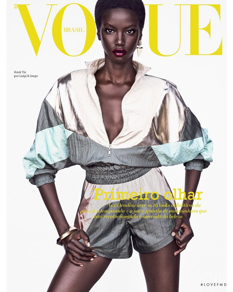 Anok Yai featured on the Vogue Brazil cover from August 2019