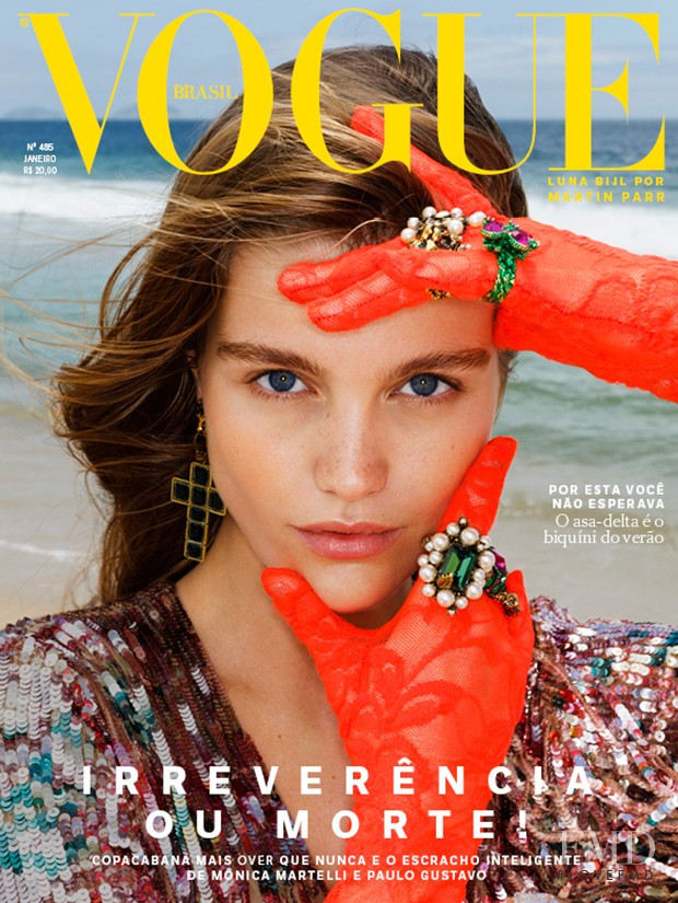 Luna Bijl featured on the Vogue Brazil cover from January 2019