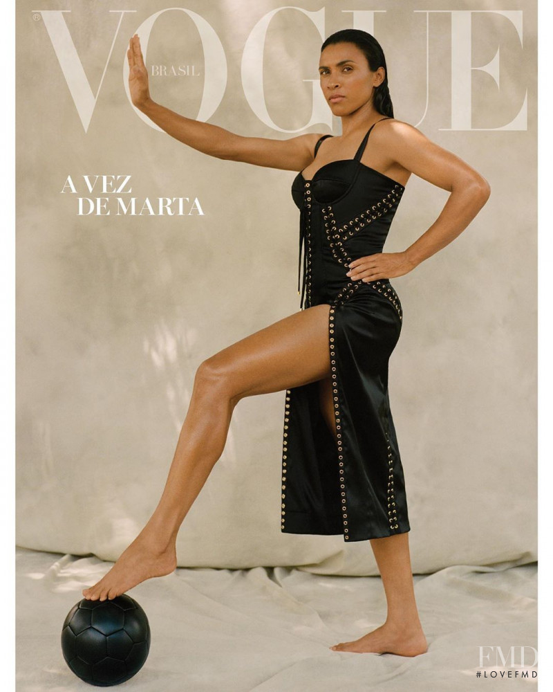 Marta Vieira da Silva featured on the Vogue Brazil cover from July 2019
