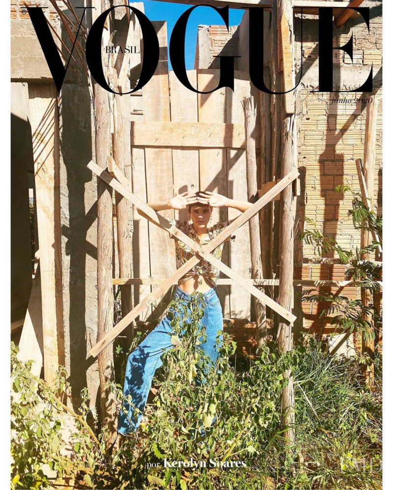 Kerolyn Soares featured on the Vogue Brazil cover from June 2020