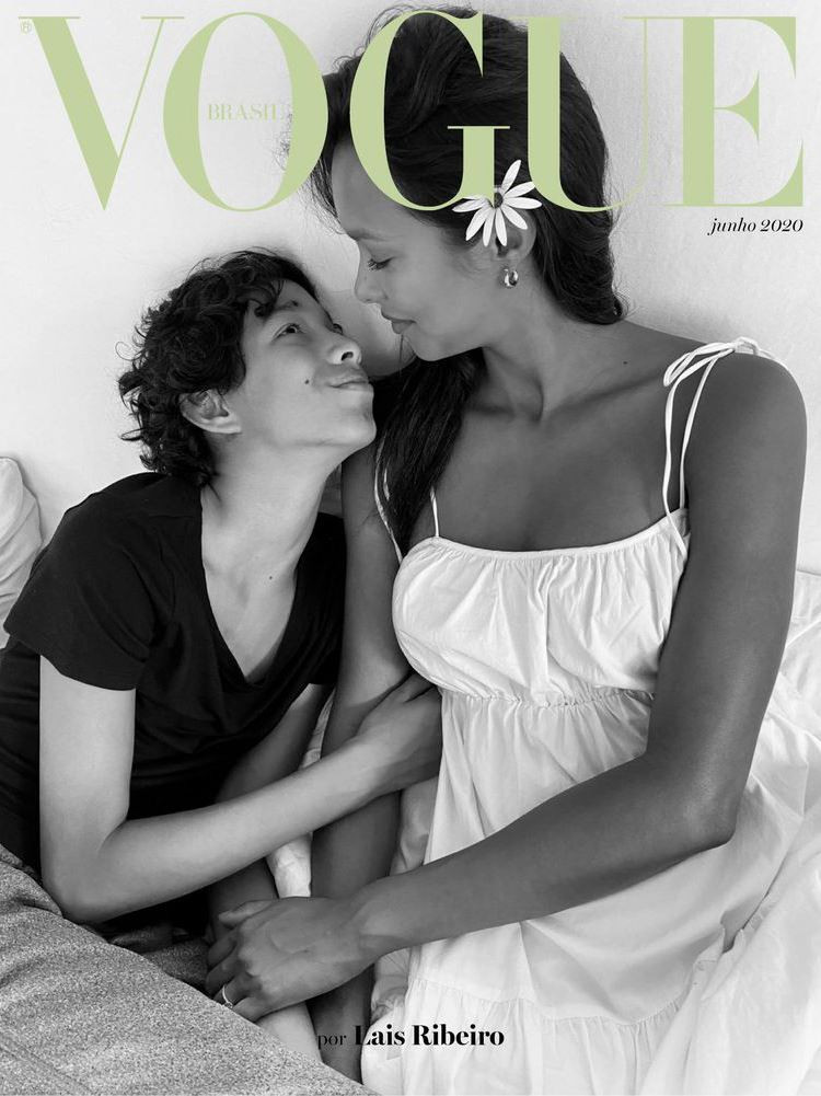 Lais Ribeiro featured on the Vogue Brazil cover from June 2020