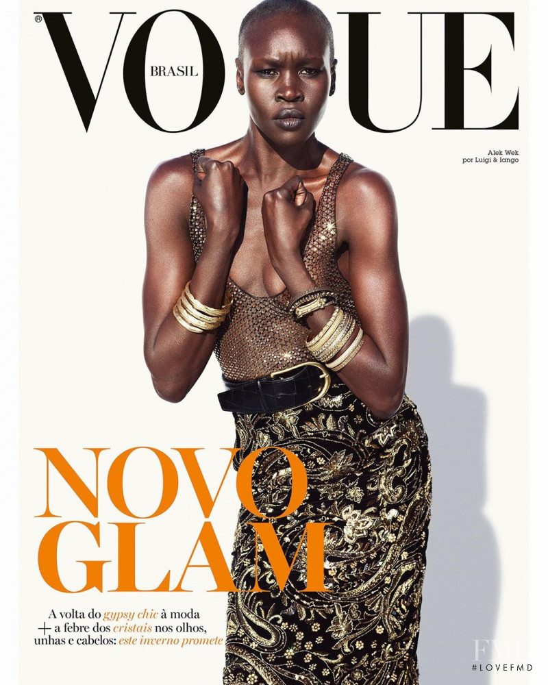 Alek Wek featured on the Vogue Brazil cover from March 2020
