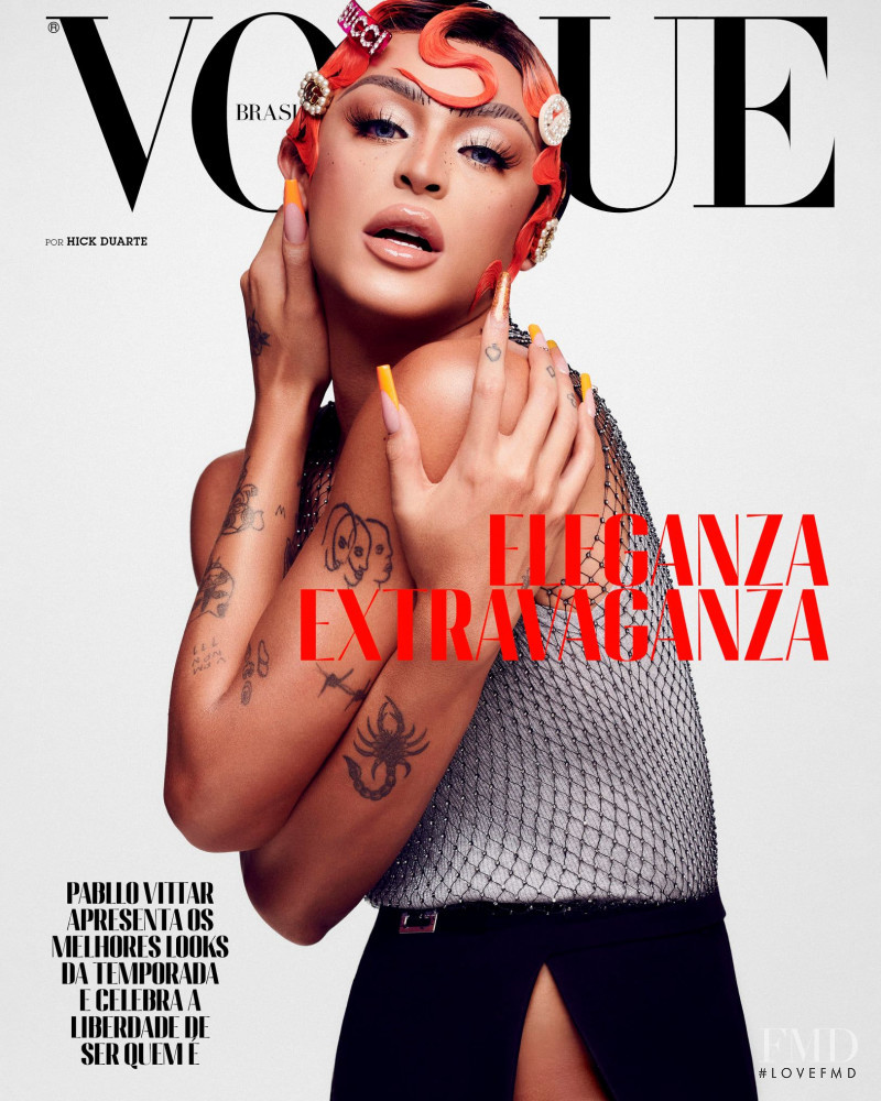 Pabllo Vittar featured on the Vogue Brazil cover from October 2020