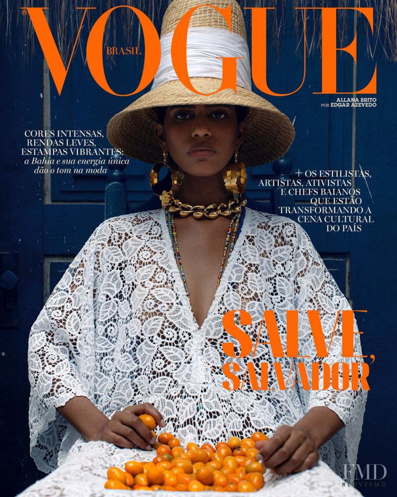 Allana Santos Brito featured on the Vogue Brazil cover from February 2021