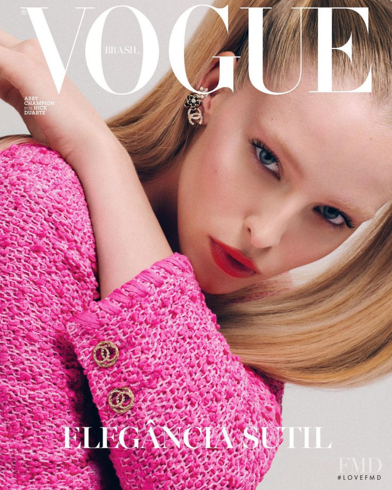 Abby Champion featured on the Vogue Brazil cover from January 2021