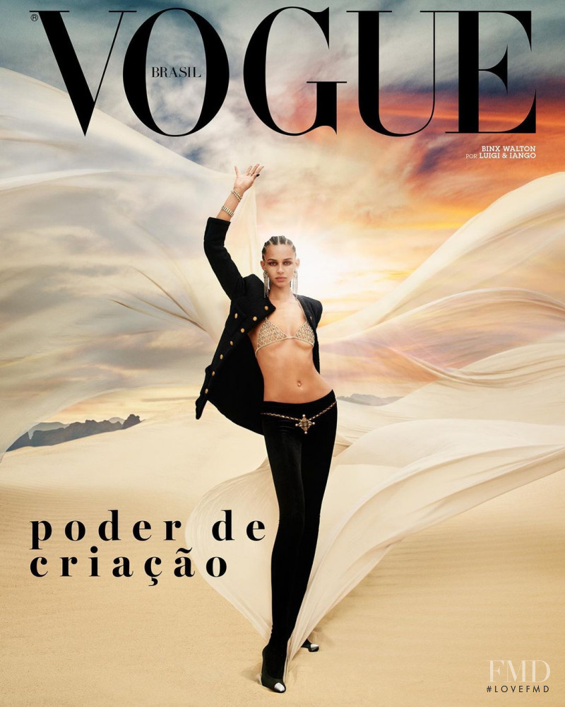 Binx Walton featured on the Vogue Brazil cover from September 2021