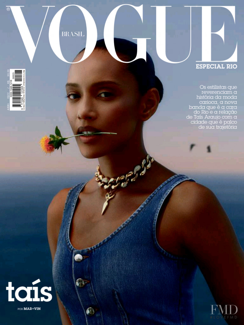Tais Araujo featured on the Vogue Brazil cover from April 2022
