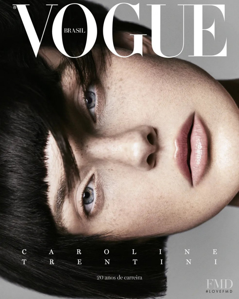 Caroline Trentini featured on the Vogue Brazil cover from October 2022