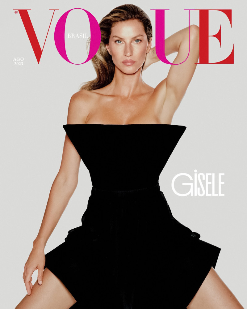 Gisele Bundchen featured on the Vogue Brazil cover from August 2023