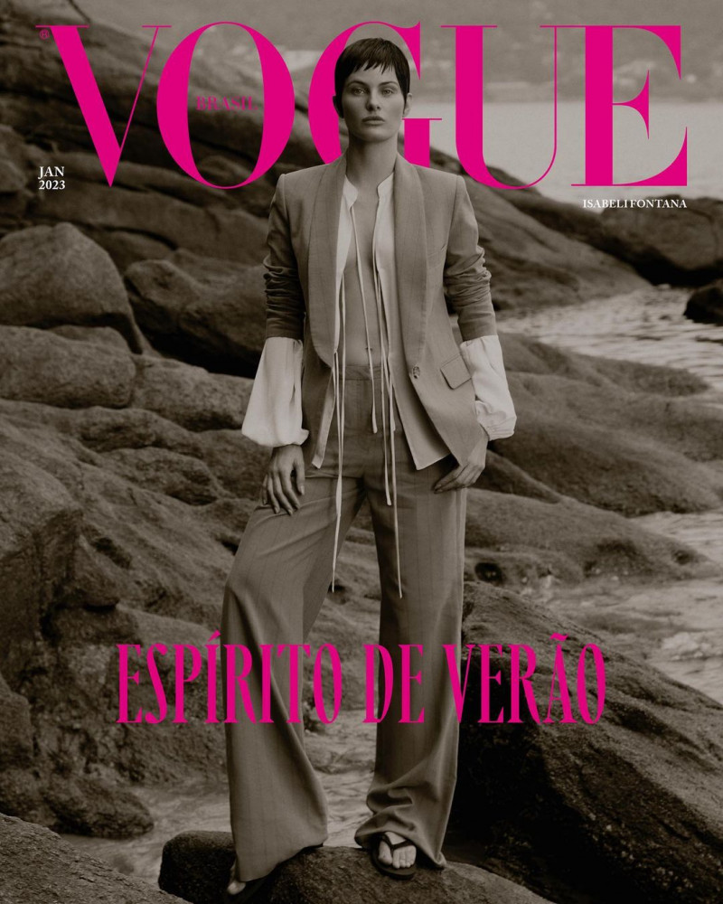 Isabeli Fontana featured on the Vogue Brazil cover from January 2023