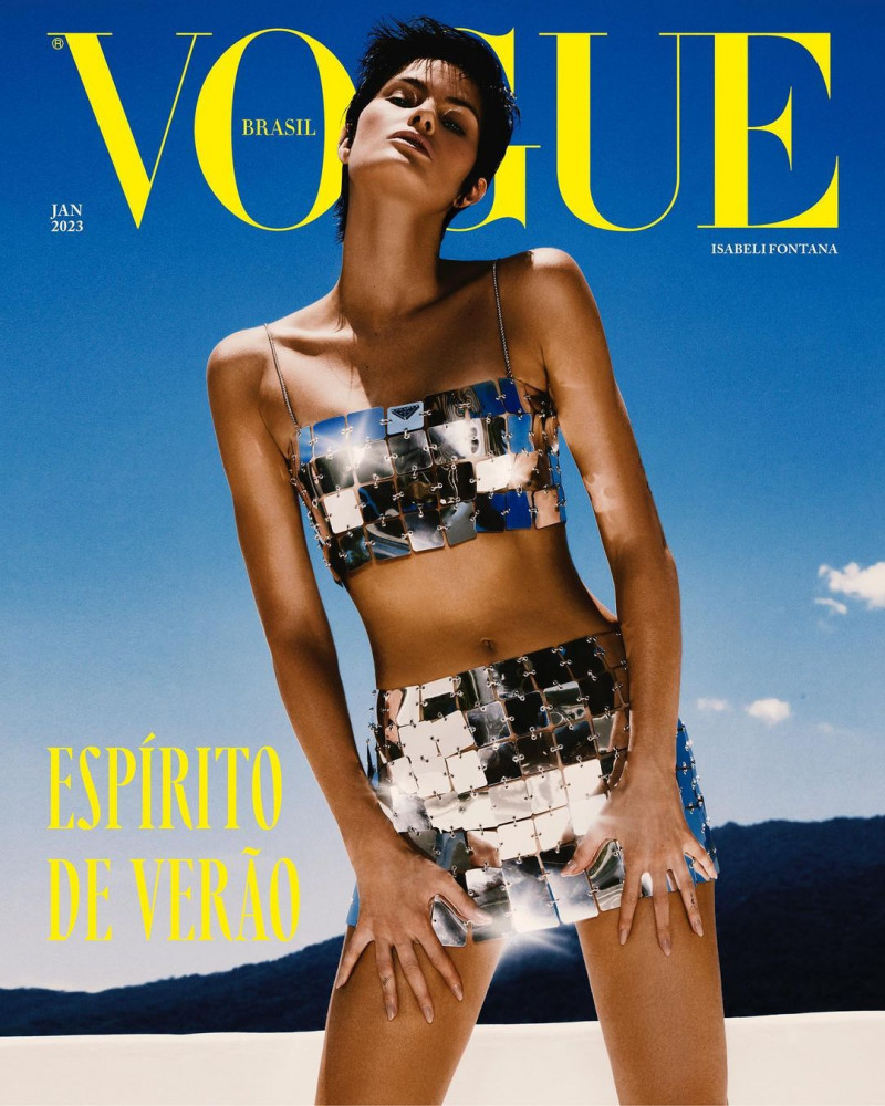 Isabeli Fontana featured on the Vogue Brazil cover from January 2023
