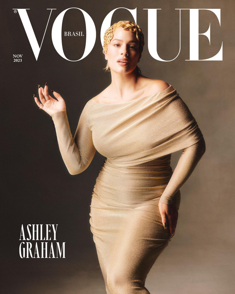 Ashley Graham featured on the Vogue Brazil cover from November 2023