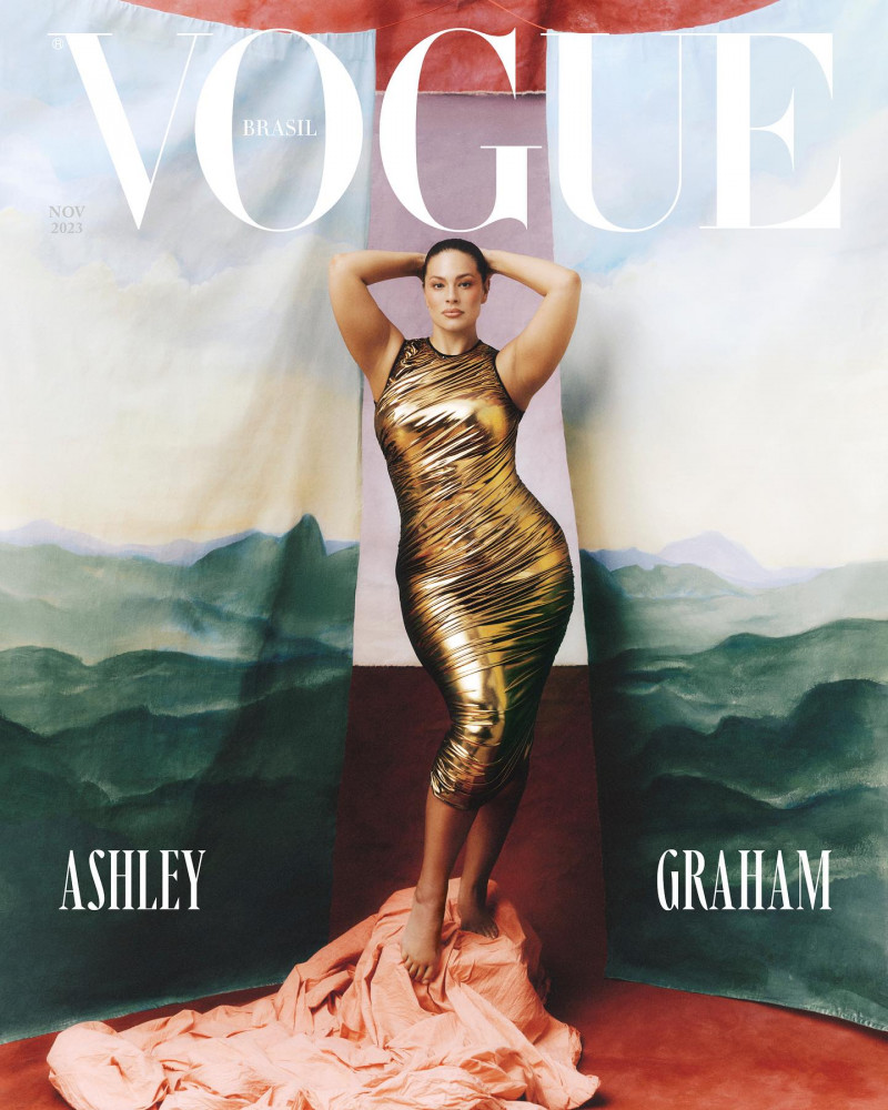 Ashley Graham featured on the Vogue Brazil cover from November 2023