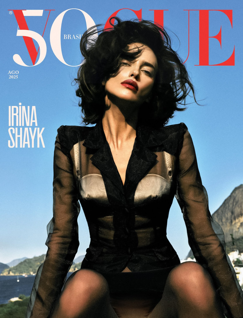 Irina Shayk featured on the Vogue Brazil cover from August 2025