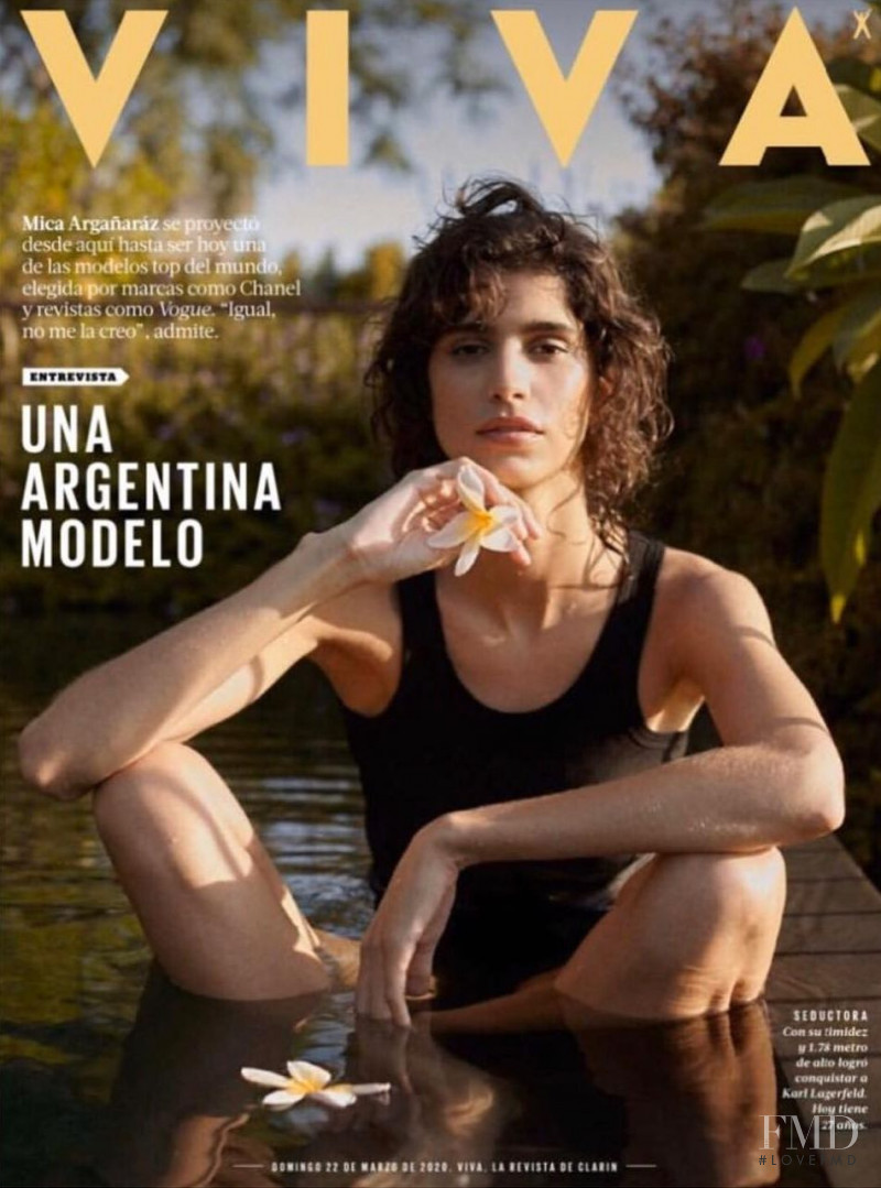 Mica Arganaraz featured on the Viva Argentina cover from March 2020