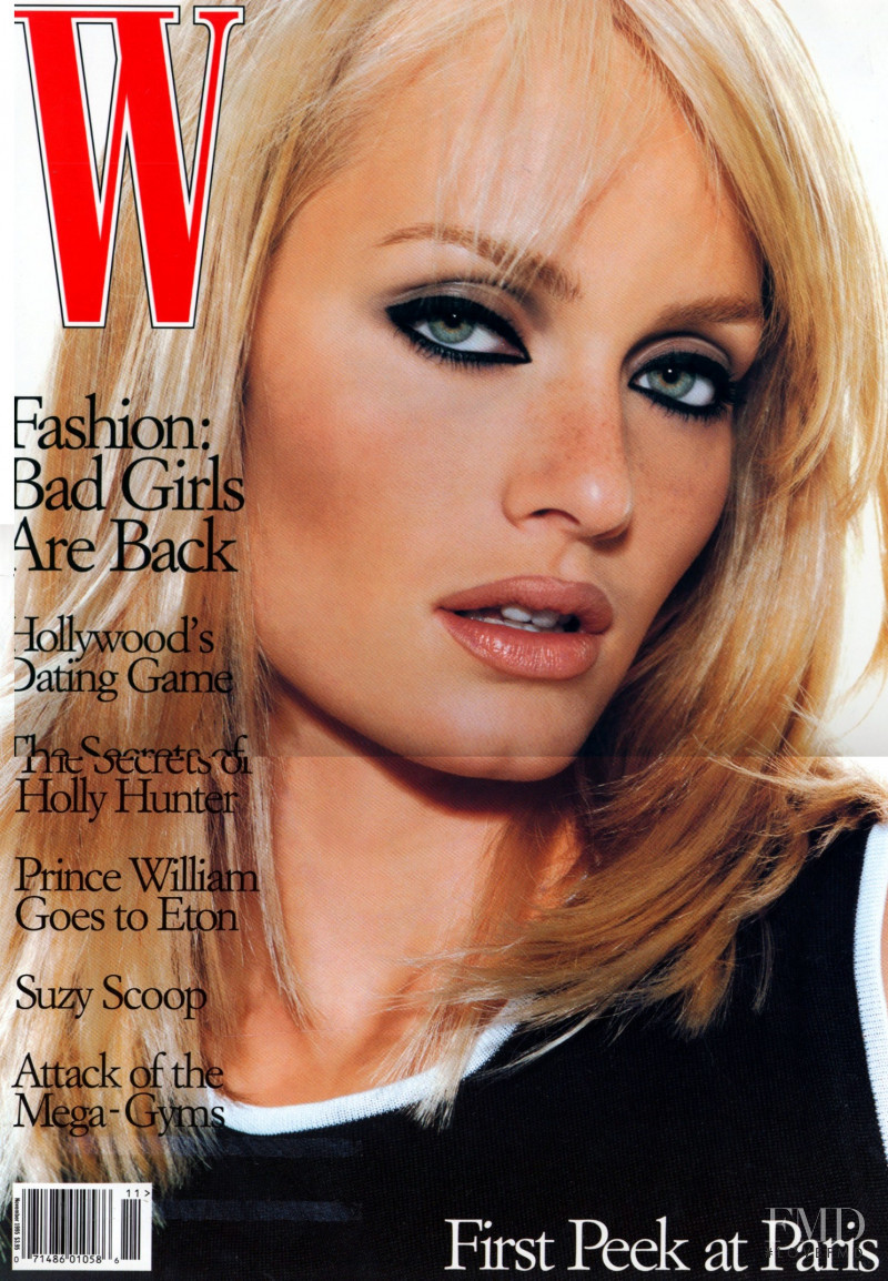 Amber Valletta featured on the W cover from November 1995