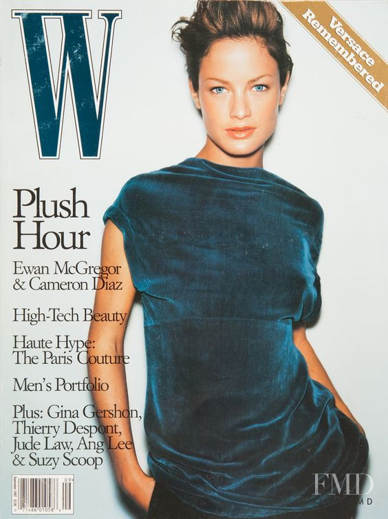 Carolyn Murphy featured on the W cover from September 1997