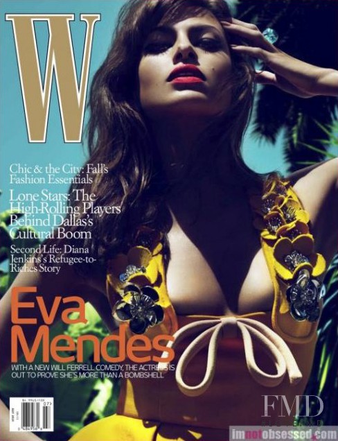 Eva Mendes featured on the W cover from July 2010