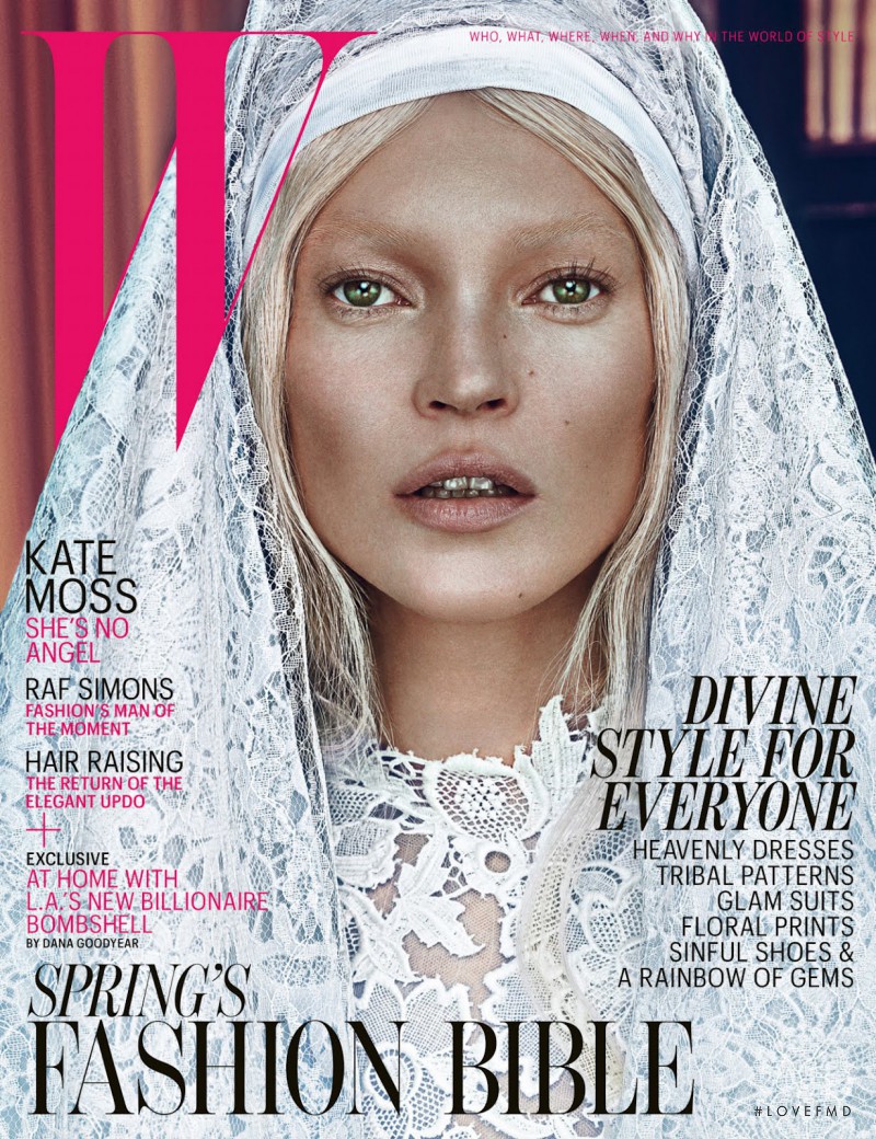 Kate Moss featured on the W cover from March 2012