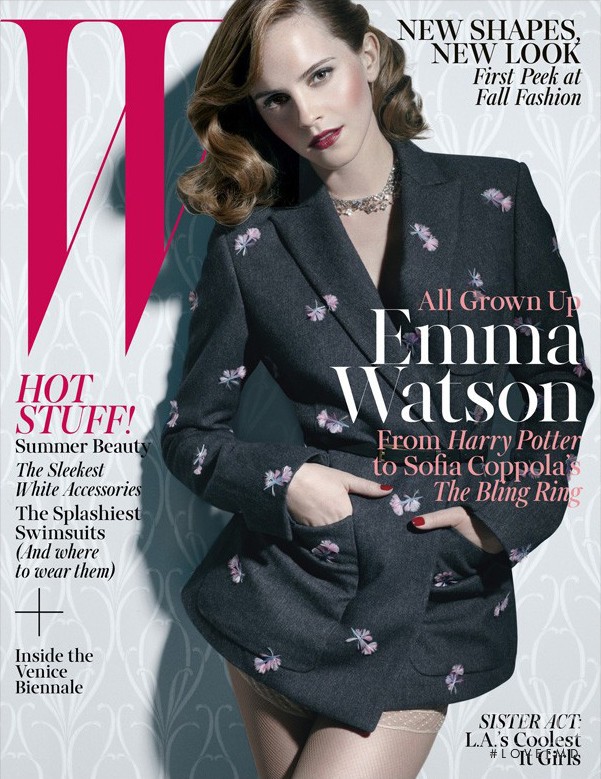 Emma Watson featured on the W cover from June 2013