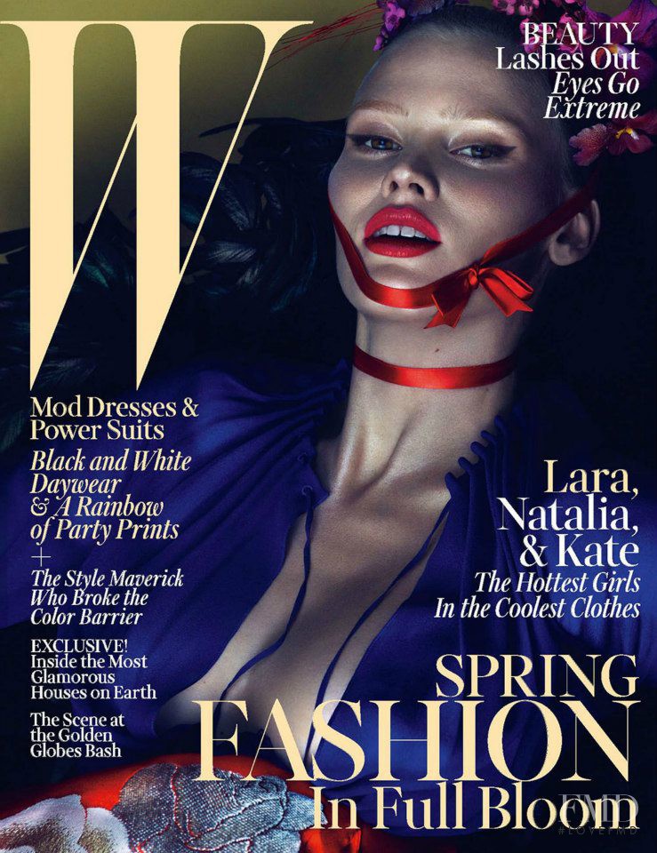 Lara Stone featured on the W cover from March 2013