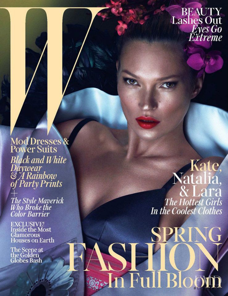 Kate Moss featured on the W cover from March 2013