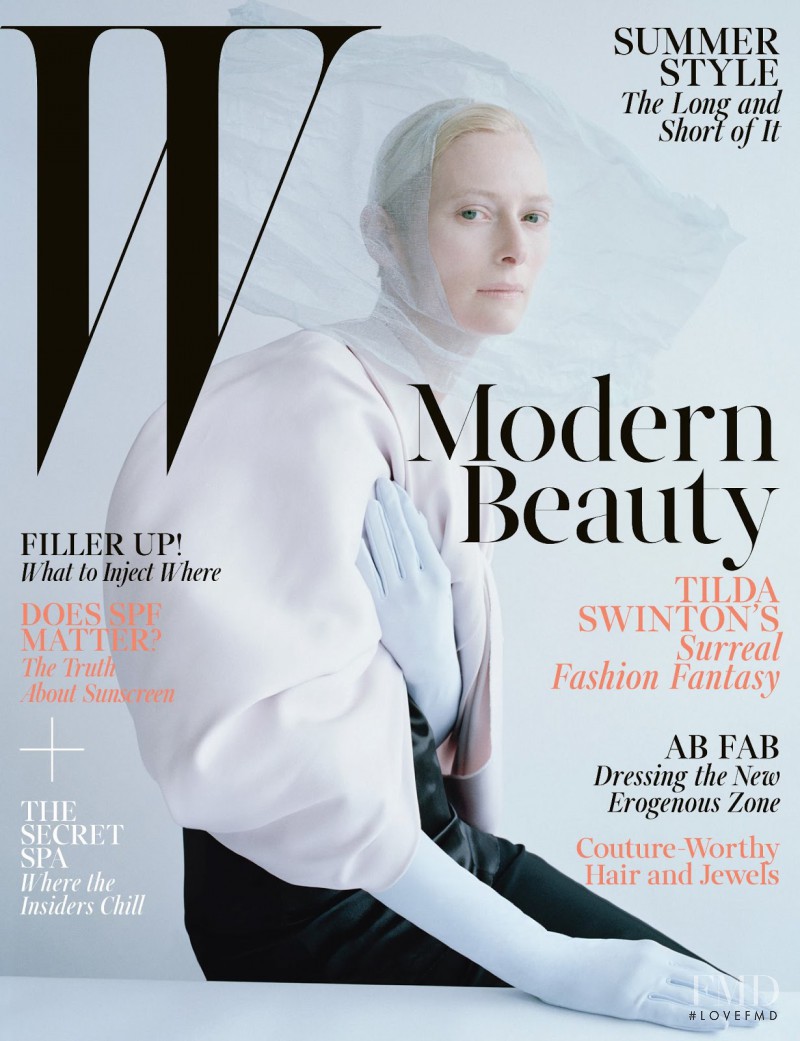 Tilda Swinton featured on the W cover from May 2013