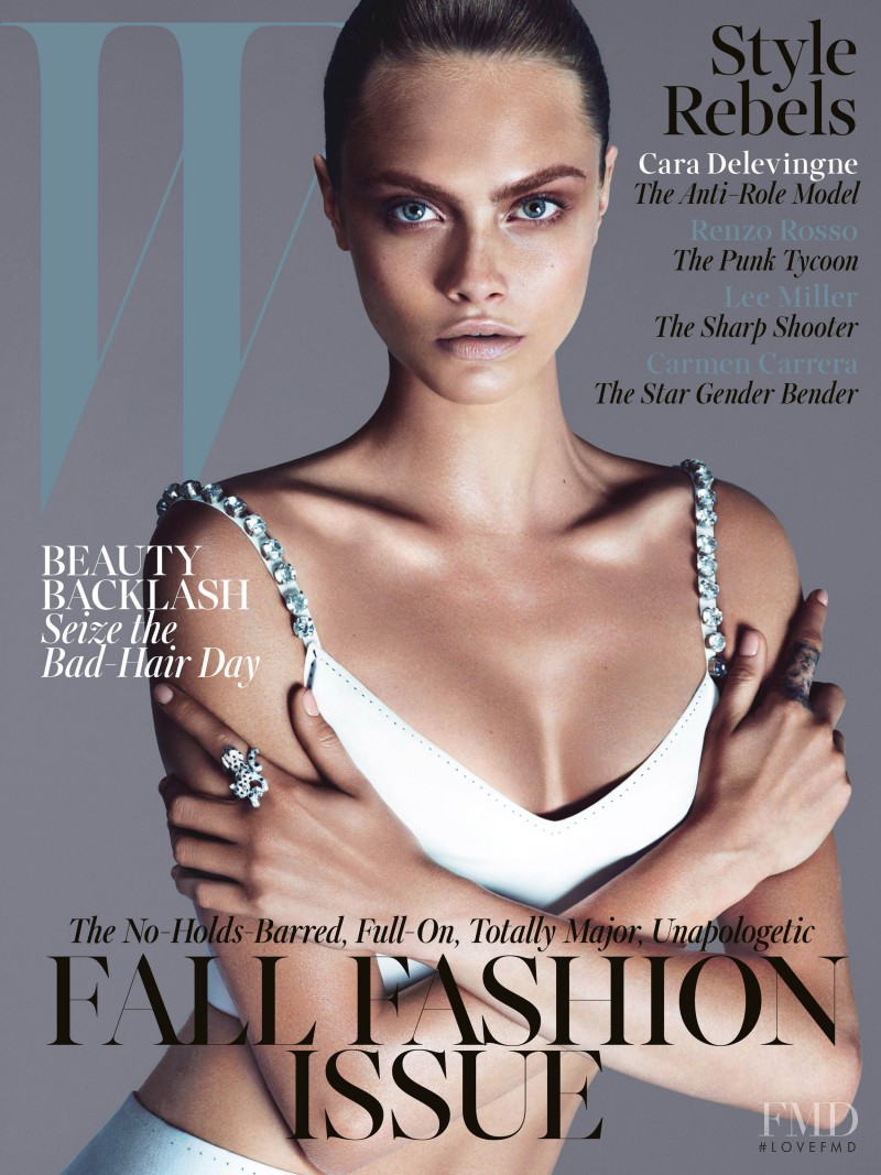 Cara Delevingne featured on the W cover from September 2013