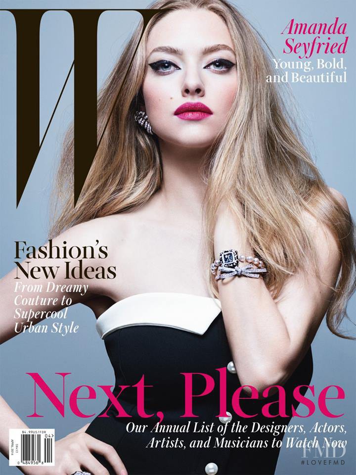 Amanda Seyfried featured on the W cover from April 2014