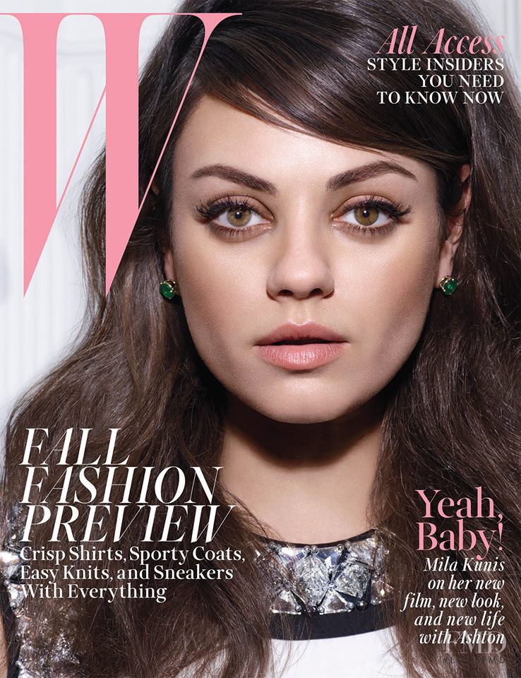 Mila Kunis featured on the W cover from August 2014