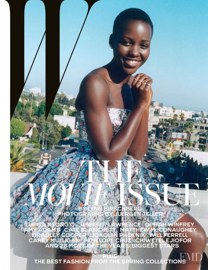 Lupita Nyong\'o featured on the W cover from February 2014