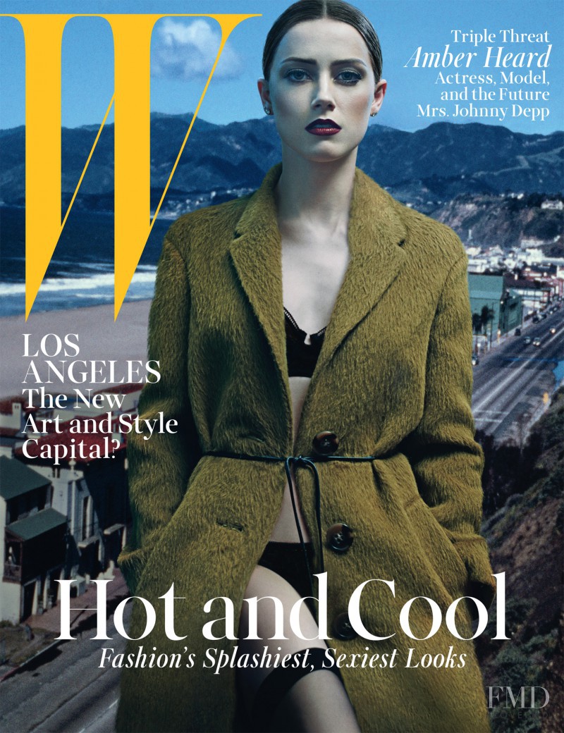 Amber Heard featured on the W cover from June 2014