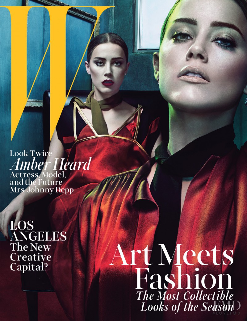 Amber Heard featured on the W cover from June 2014