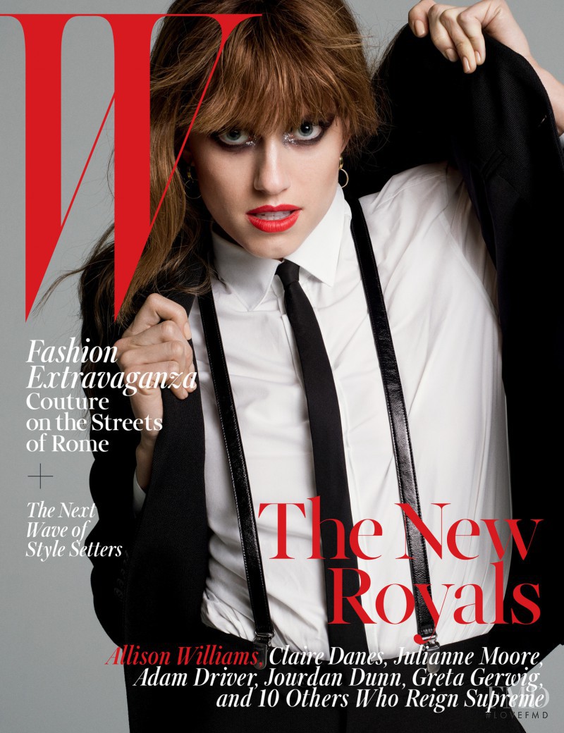 Alison Williams featured on the W cover from October 2015