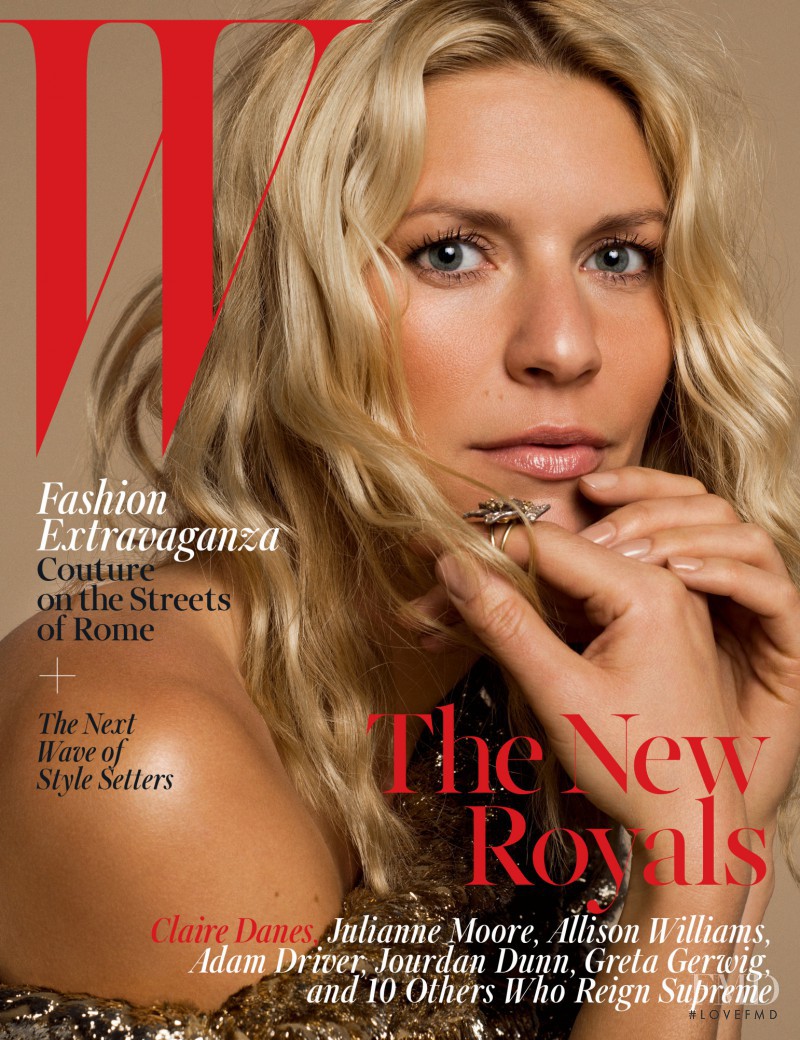Claire Danes featured on the W cover from October 2015
