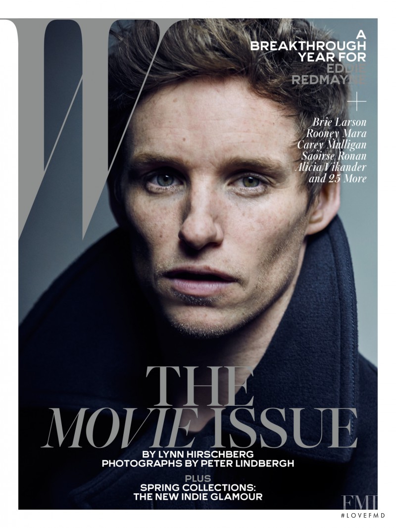 Eddie Redmayne featured on the W cover from February 2016