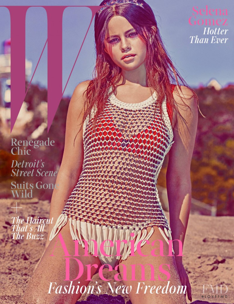 Selena Gomez featured on the W cover from March 2016
