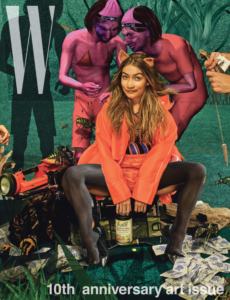 Gigi Hadid featured on the W cover from November 2016
