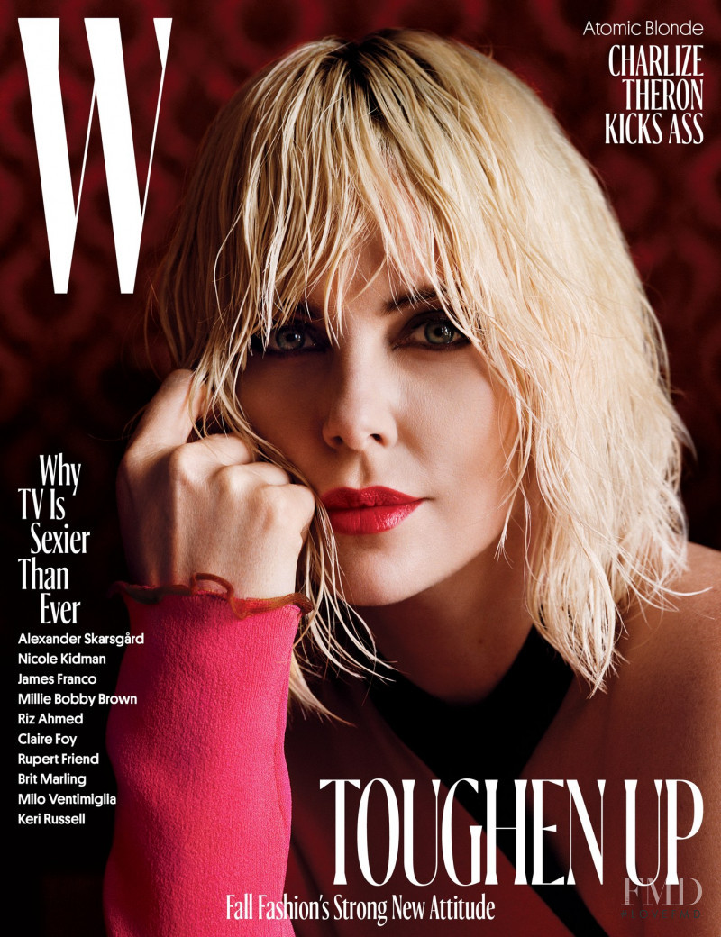 Charlize Theron featured on the W cover from August 2017