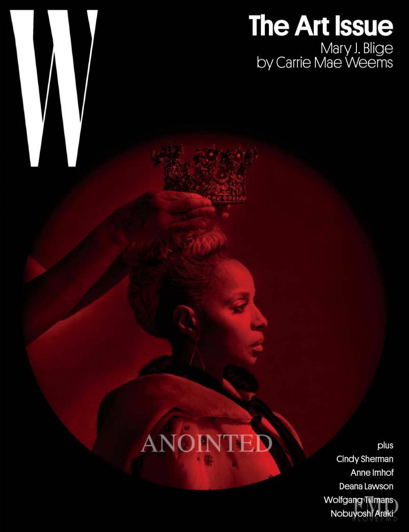 Mary J. Blige featured on the W cover from December 2017