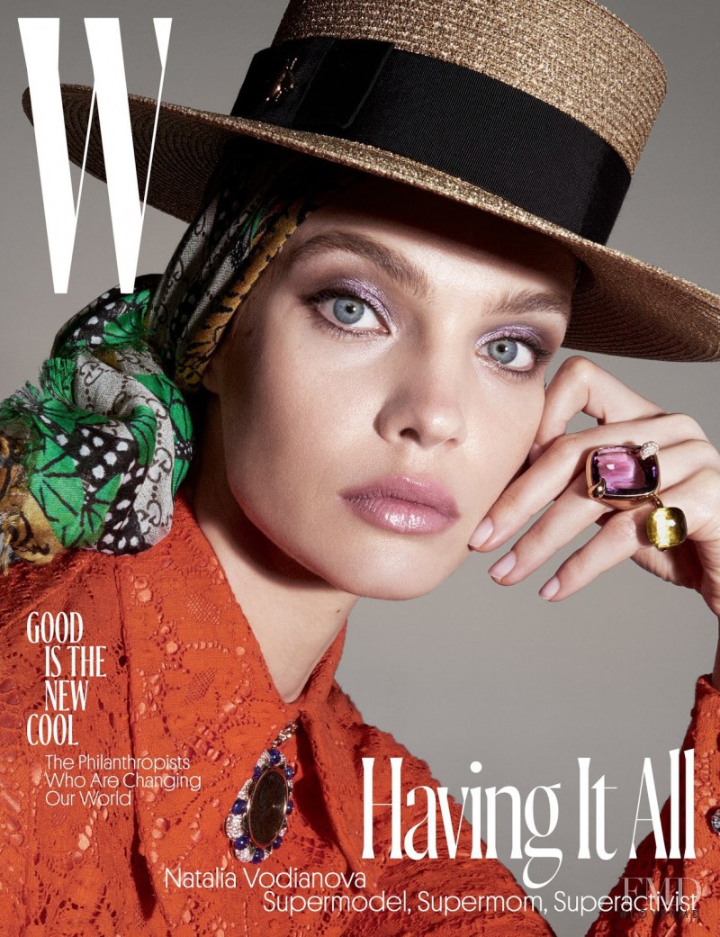 Natalia Vodianova featured on the W cover from June 2017