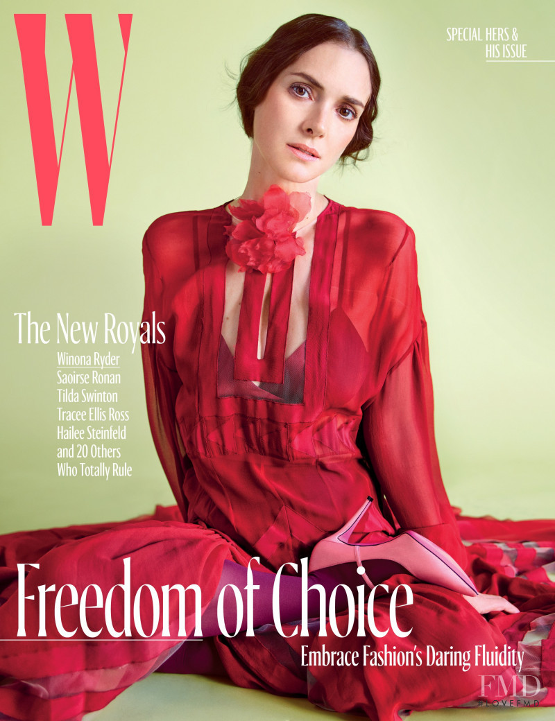 Winona Ryder featured on the W cover from October 2017