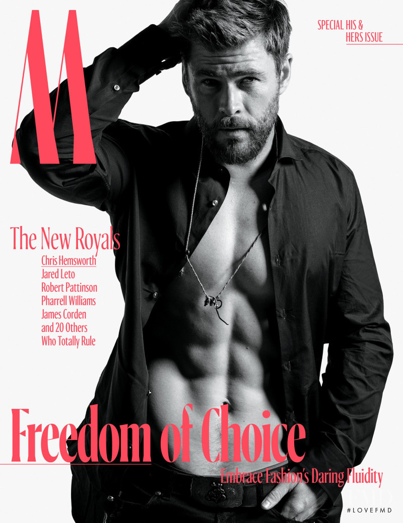 Chris Hemsworth featured on the W cover from October 2017