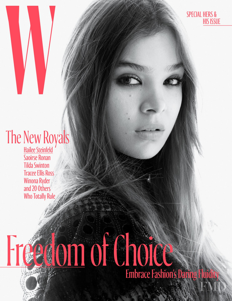 Hailee Steinfeld featured on the W cover from October 2017